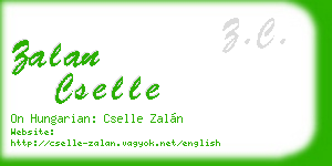 zalan cselle business card